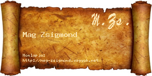 Mag Zsigmond névjegykártya