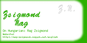 zsigmond mag business card